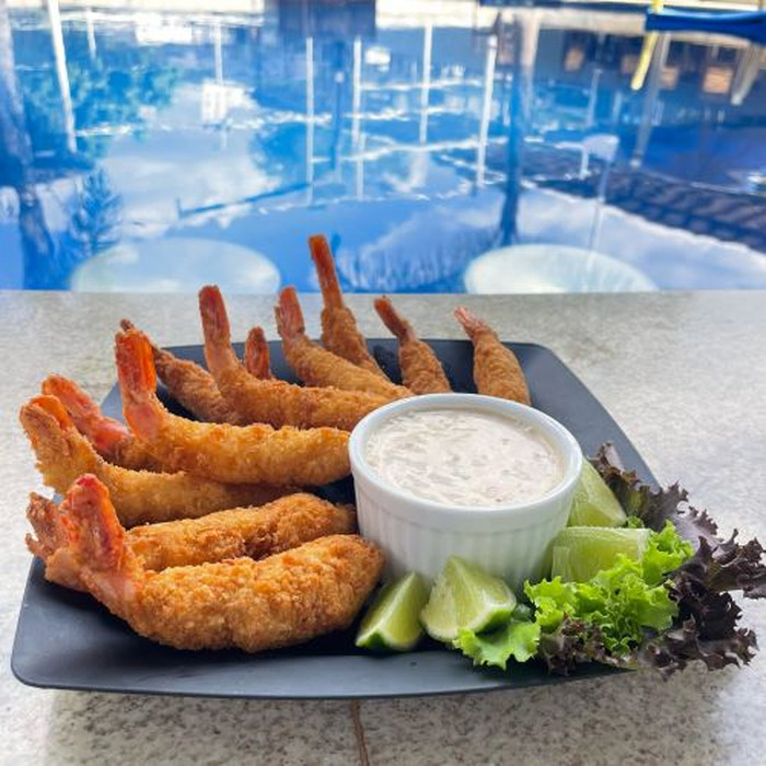 Camarão Empanado c/ Panko ao Molho Tártaro (12 unidades)